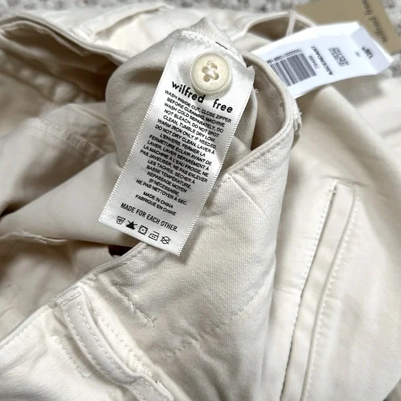 NWT Aritzia Wilfred Free Ascendant High-Rise Wide Leg Pants in Birch - Sz 00 - Picture 7 of 12